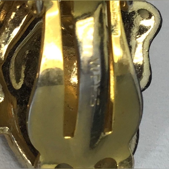 Classic Weiss Rhinestone Clip Earrings Vintage - Picture 3 of 3